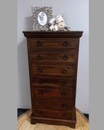 Authentieke ladenkast teak, Ophalen, 5 laden of meer, 50 tot 100 cm, Onbekend