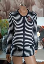 Mooi zwart wit gestreept vest van Witteveen maat 40, Maat 38/40 (M), Zwart, Ophalen of Verzenden, Zo goed als nieuw