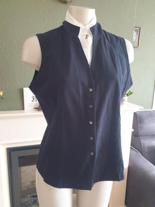 Blanche XXL chique mouwloos blauw blouse Gratis Verzenden !, Kleding | Dames, Blouses en Tunieken, Zo goed als nieuw, Maat 46/48 (XL) of groter