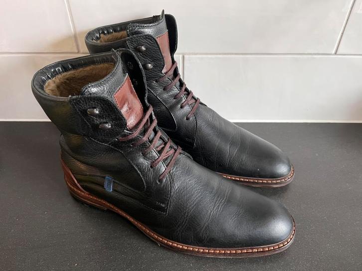 Floris van Bommel herenschoenen maat 9.5 / 43.5 H, Kleding | Heren, Schoenen, Zo goed als nieuw, Boots, Zwart, Ophalen of Verzenden