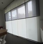 Degelijke paneelgordijnen, Huis en Inrichting, Stoffering | Gordijnen en Lamellen, Ophalen of Verzenden, Zo goed als nieuw, Grijs