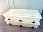 Keter platen Opbergbakken 2 stuks op wielen, Ophalen, Kunststof, Gebruikt, 50 tot 100 cm