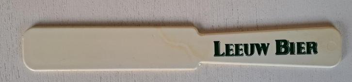 Leeuw Bier Afschuimer, Verzamelen, Biermerken, Gebruikt, Reclamebord, Plaat of Schild, Leeuw, Ophalen of Verzenden