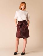 FWSS Metallic linnen rok rood S, Kleding | Dames, Rokken, Fwss, Verzenden, Fwss, Zo goed als nieuw