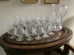 Oud bohemian glasservies met kan., Antiek en Kunst, Ophalen