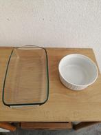 WEG=WEG: SETJE ROBUUSTE OVENSCHALEN KEUKEN GLAS 2 STUKS, Glas of Glazen, Nieuw, Ophalen of Verzenden, Glas