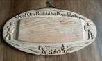 Houten Wanddecoratie met Houtsnijwerk 50 cm bij 25 cm., Ophalen of Verzenden