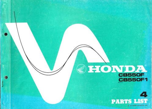 Honda CB550 F Honda CB550 F1 parts list (3373z), Motoren, Handleidingen en Instructieboekjes, Honda, Verzenden