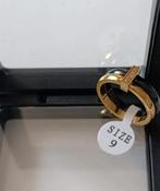 Tweekleurige ring mt.9 (19mm), Sieraden, Tassen en Uiterlijk, Ringen, Overige materialen, 19 tot 20, Zwart, Nieuw