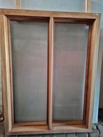 Raamkozijn. Hardhouten kozijn met tussen stijl 100x133 cm, Ophalen of Verzenden