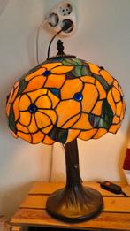 Glas in lood Tiffany lamp, Art deco, jugendstil, Gebruikt, Ophalen of Verzenden, Glas