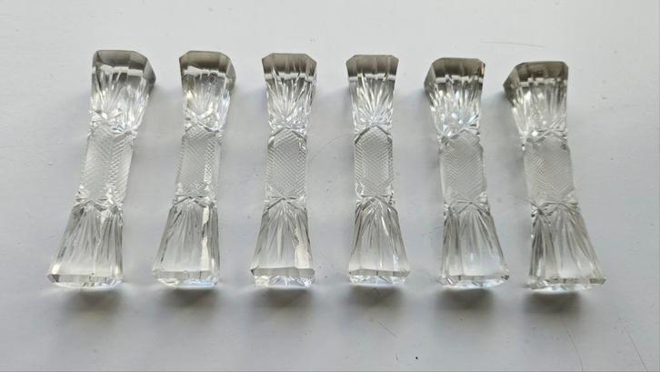 Kristallen Messenleggers - Set van 6, Antiek en Kunst, Antiek | Glas en Kristal, Ophalen of Verzenden