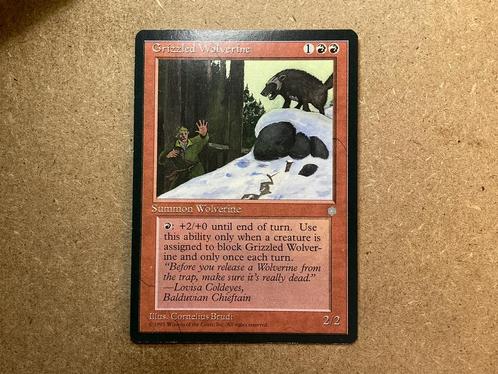 1x Grizzled Wolverine (Excellent), Hobby en Vrije tijd, Verzamelkaartspellen | Magic the Gathering, Zo goed als nieuw, Losse kaart