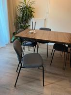Eethoek: Uitschuifbare tafel + 4 IKEA stoelen, Ophalen, Gebruikt, 100 tot 150 cm, 50 tot 100 cm