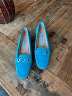 Antonio Paolo - instappers - mt 37,5 - Blauw - Suede - Zgan, Kleding | Dames, Blauw, Instappers, Ophalen of Verzenden, Zo goed als nieuw