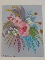 Schilderij bloemen, Antiek en Kunst, Kunst | Schilderijen | Modern, Ophalen of Verzenden