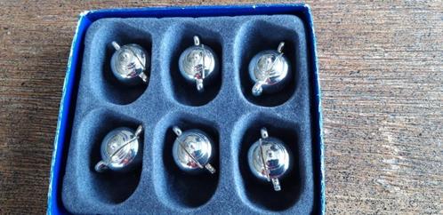 te koop 6 NIEUWE verzilverde hele kleine theepotjes, Antiek en Kunst, Antiek | Goud en Zilver, Ophalen of Verzenden