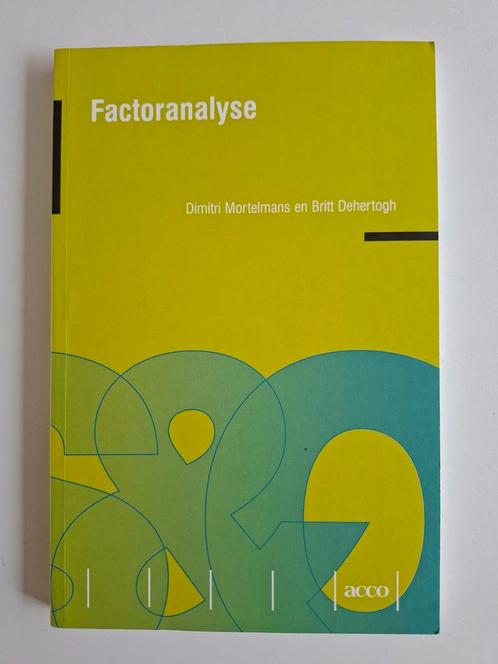 Dimitri Mortelmans - Factoranalyse, Boeken, Economie, Management en Marketing, Zo goed als nieuw, Ophalen of Verzenden