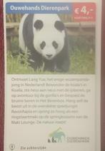Ouwehands Dierenpark in Rhenen Voordeelbon, Tickets en Kaartjes, Drie personen of meer, Dierentuinbon