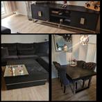 Meubelset Salontafel eettafel tvkast blackbone zwart zilver, Ophalen