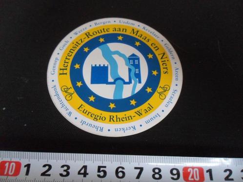 sticker fiets route aan maas en niers herrensitz euregio *, Verzamelen, Stickers, Zo goed als nieuw, Bedrijf of Vereniging, Ophalen