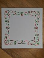 Geborduurde opleg kaart basiskaart wit, Hobby en Vrije tijd, Kaarten | Zelf maken, Ophalen of Verzenden, Zo goed als nieuw, Overige thema's