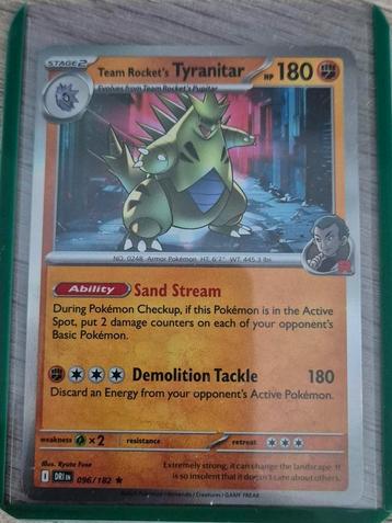 Team Rocket's Tyranitar 096/182 - Zeldzame Pokémon kaart! beschikbaar voor biedingen