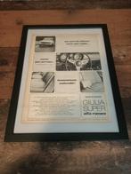 Oude Reclame (in lijst) Alfa Romeo Giulia 105 (1967) 40x30, Verzenden, Gebruikt, Auto's