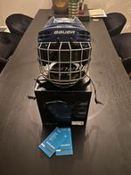 SR | Bauer helm lichtblauw | Maat M | (nieuwe kooi), Sport en Fitness, IJshockey, Ophalen of Verzenden, Zo goed als nieuw, Bescherming