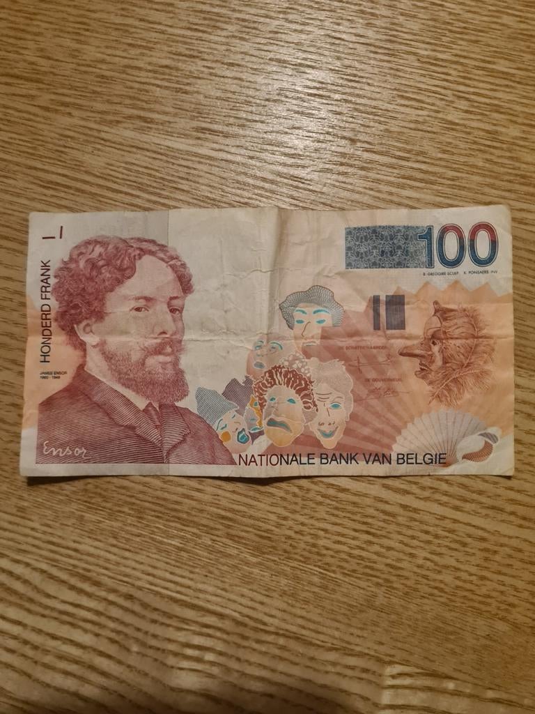 Bankbiljet Belgie 100 frank, Ophalen of Verzenden, België