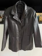 Vintage leren blazer jas - donkerbruin, Bruin, Maat 42/44 (L), Ophalen of Verzenden, Jasje