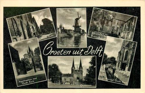 (300-273-049) Delft Groeten uit, Verzamelen, Ansichtkaarten | Nederland, Zuid-Holland, Verzenden