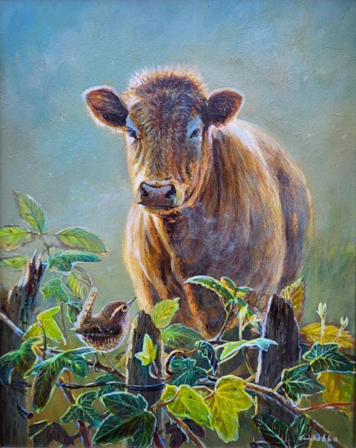 Claus Rabba, geb. 1966, 24x30cm paneel, incl. lijst, 250,-, Antiek en Kunst, Kunst | Schilderijen | Klassiek, Ophalen