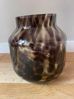 Panterprint vaas, Overige kleuren, Ophalen of Verzenden, Minder dan 50 cm, Glas