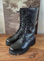 Stoere leren Mexx veterboots, Hoge laarzen, Mexx, Zwart, Ophalen of Verzenden