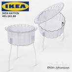 Ikea bijzettafel met deksel Hatten 2 stuks, Huis en Inrichting, Tafels | Bijzettafels, Gebruikt, Ophalen, 45 tot 60 cm, Minder dan 55 cm