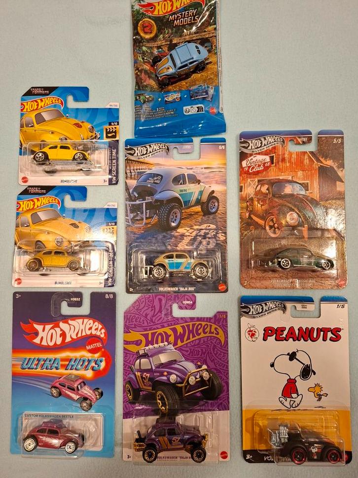 Hot Wheels Volkswagen Beetle Collectie, Hobby en Vrije tijd, Modelauto's | Overige schalen, Nieuw, Auto, Ophalen of Verzenden