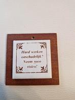 Vintage Tegeltjes met Nederlandse Spreuken, Ophalen of Verzenden
