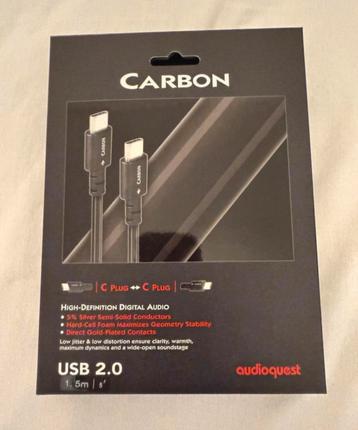 Audioquest Carbon USB C naar USB C kabel. 1,5m beschikbaar voor biedingen