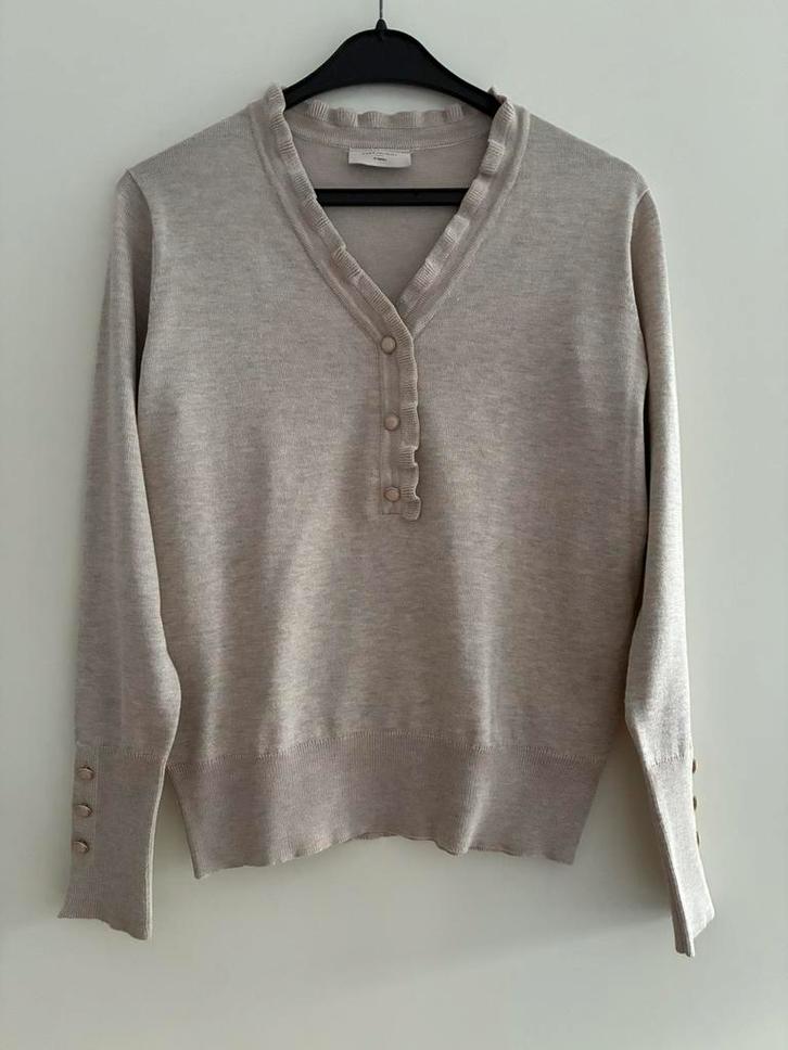 Trui ( Free/Quent - nieuw ), Kleding | Dames, Truien en Vesten, Nieuw, Maat 36 (S), Beige, Ophalen of Verzenden