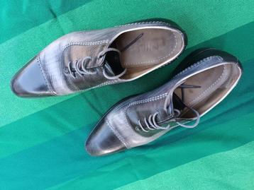 herenschoenen zwart grijs leer Nils Vero Cuoio maat 43 beschikbaar voor biedingen