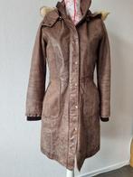 Mooie Vintage Leren Dames Jas American Base New York S, Bruin, Verzenden, AMERICAN BASE NEWYORK, Maat 36 (S)