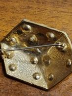 broche cadeau goud kleurig metaal, Ophalen of Verzenden