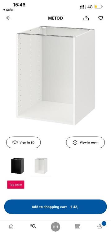 IKEA Metod onderkast met planken 60x60x80 - afbeelding 1