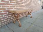 Gietijzeren Bankje met Houten Zitting, Huis en Inrichting, Ophalen, Gebruikt, 100 tot 150 cm, Rustiek