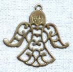 Oude Kerstbal Koperen Engel, Diversen, Kerst, Ophalen of Verzenden