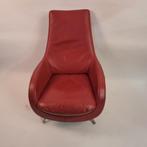 ROLF BENZ ROOD LEDEREN DRAAIBARE FAUTEUIL, aan, Ophalen of Verzenden
