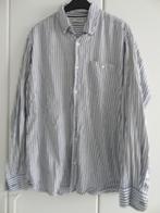 overhemd in blauw/wit streep van Mango maat l, Kleding | Heren, Blauw, Ophalen of Verzenden, Zo goed als nieuw, Halswijdte 41/42 (L)