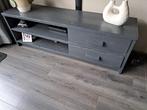 Antraciet Steigerhouten TV Meubel, Ophalen, Gebruikt, 100 tot 150 cm, Minder dan 100 cm