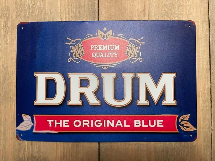 Reclamebord Drum 20x30, Verzamelen, Merken en Reclamevoorwerpen, Zo goed als nieuw, Reclamebord, Ophalen of Verzenden